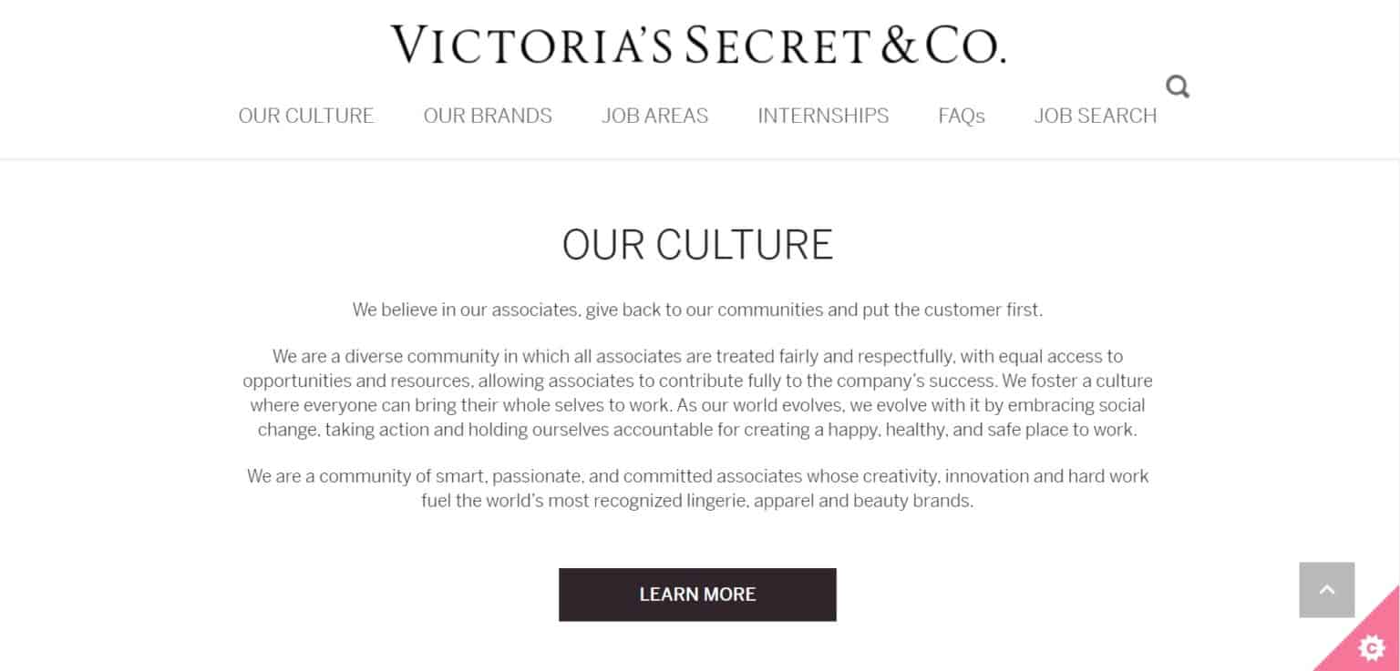 Victoria's Secret Job Descriptions